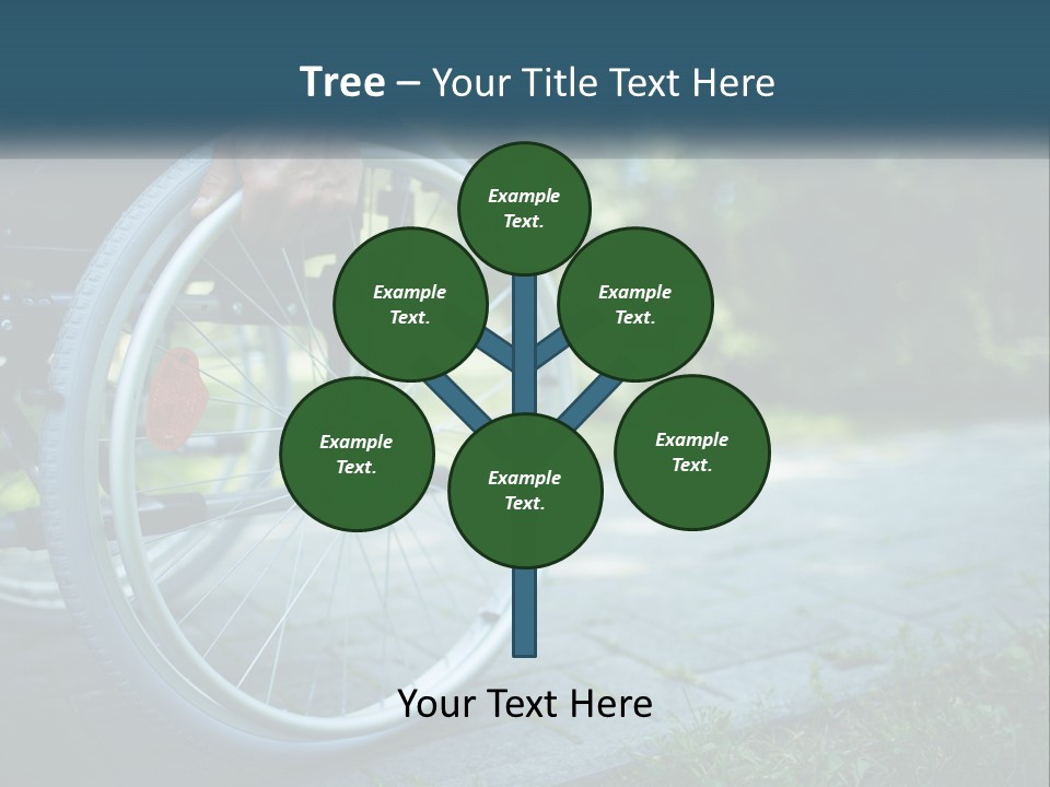 A Person In A Wheel Chair On A Path PowerPoint Template