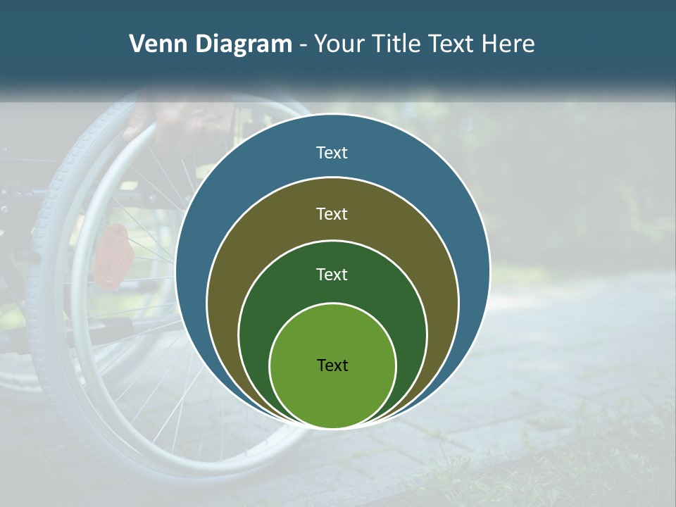 A Person In A Wheel Chair On A Path PowerPoint Template