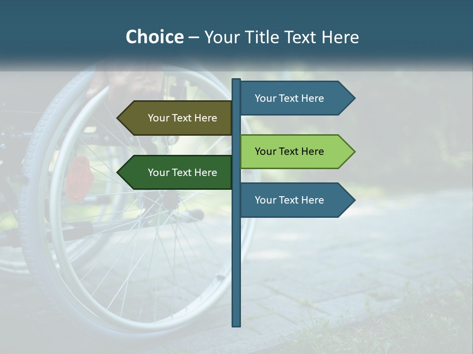 A Person In A Wheel Chair On A Path PowerPoint Template