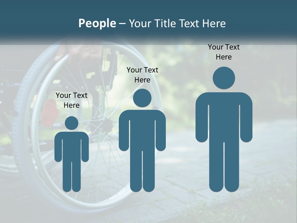 A Person In A Wheel Chair On A Path PowerPoint Template