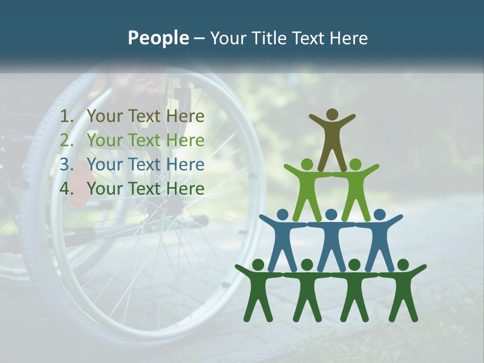 A Person In A Wheel Chair On A Path PowerPoint Template