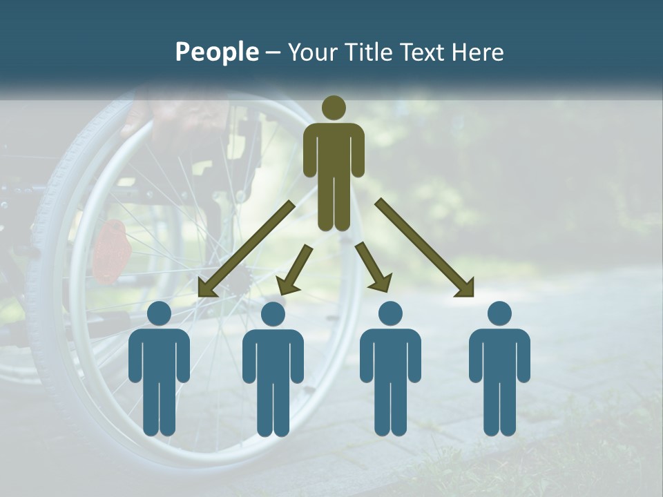 A Person In A Wheel Chair On A Path PowerPoint Template
