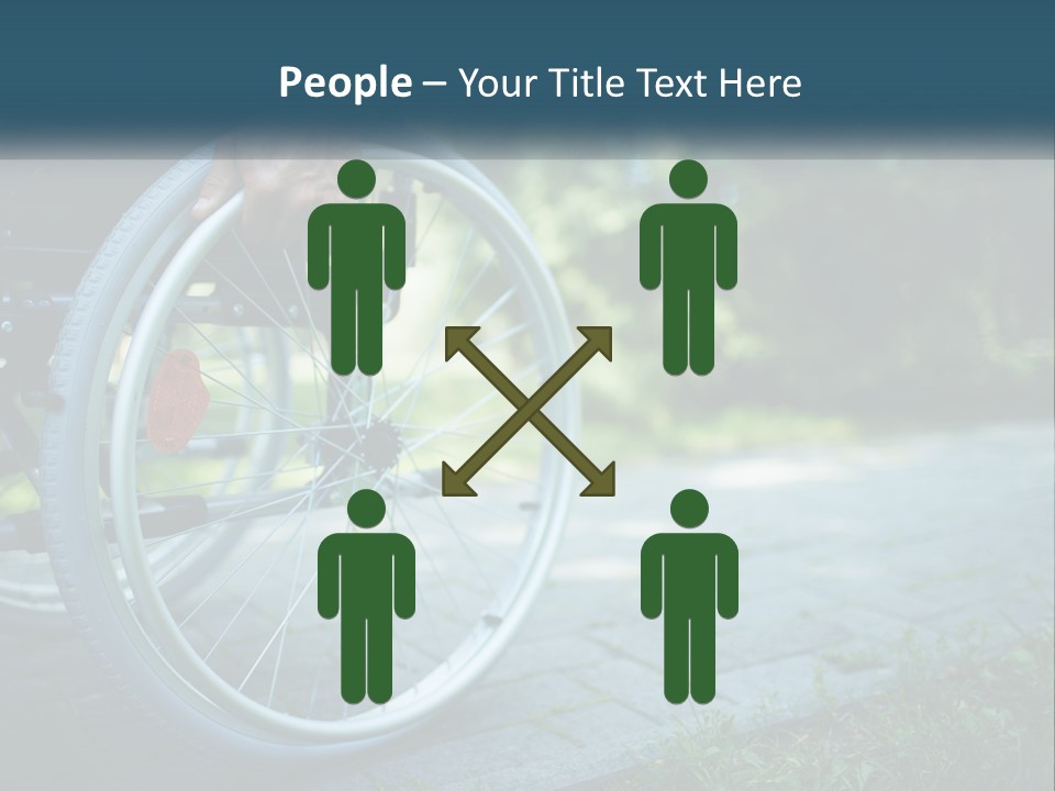 A Person In A Wheel Chair On A Path PowerPoint Template