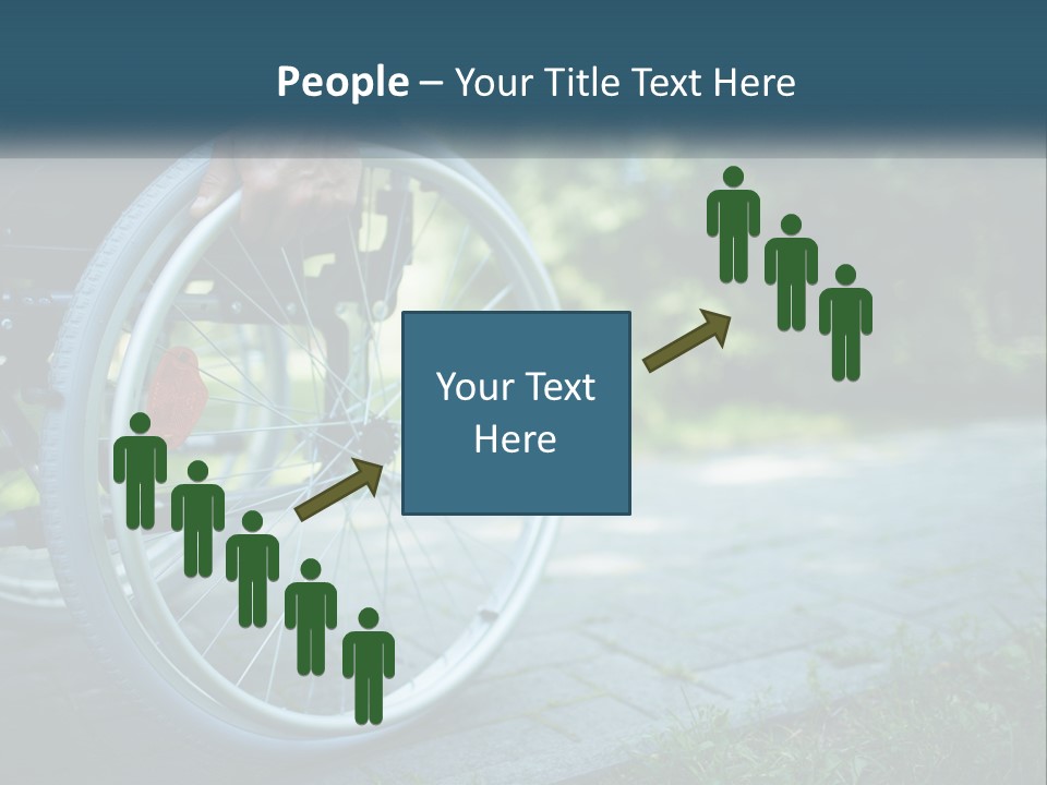 A Person In A Wheel Chair On A Path PowerPoint Template