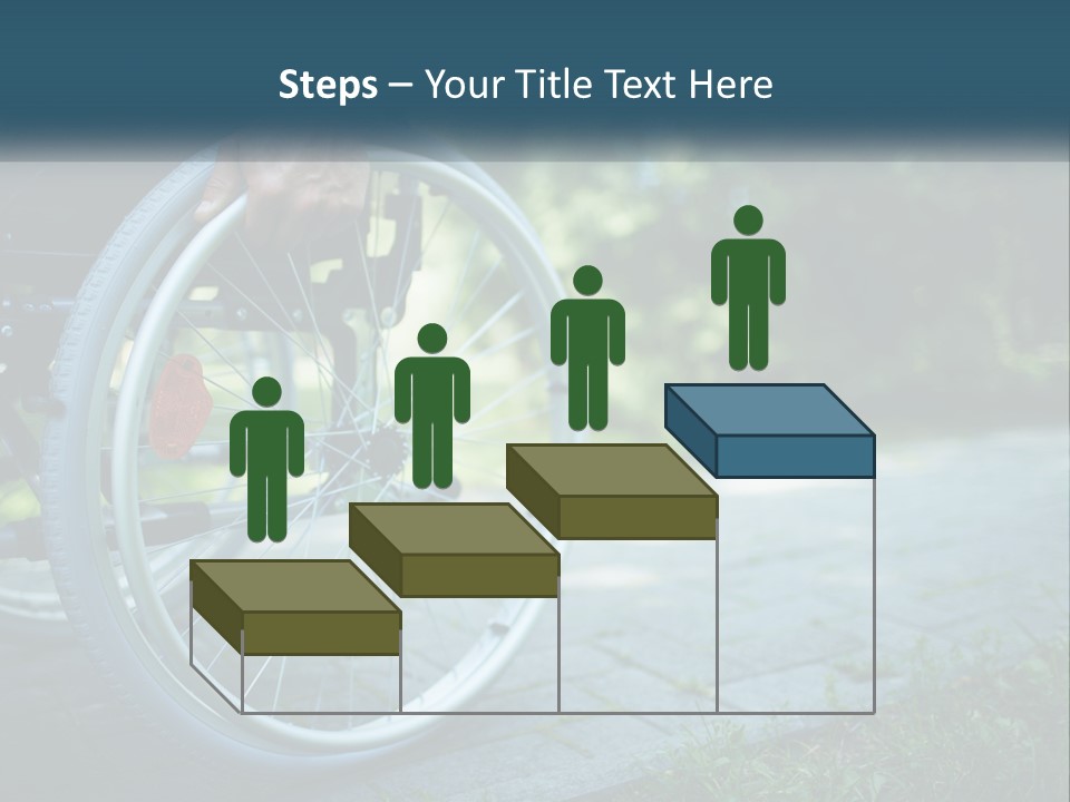 A Person In A Wheel Chair On A Path PowerPoint Template