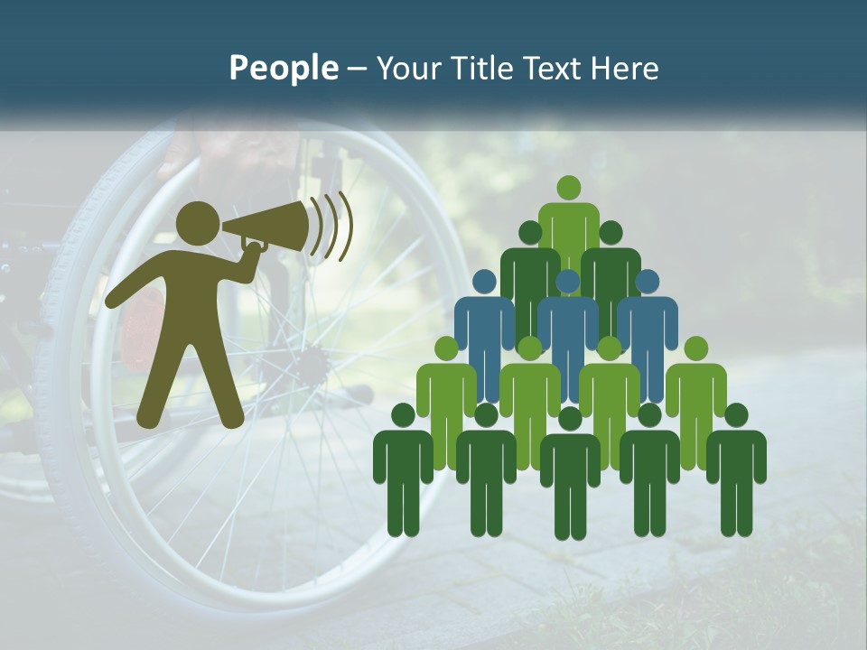 A Person In A Wheel Chair On A Path PowerPoint Template