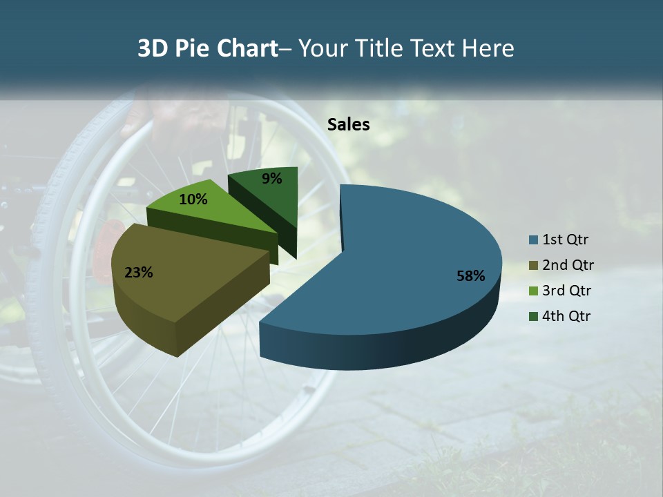 A Person In A Wheel Chair On A Path PowerPoint Template