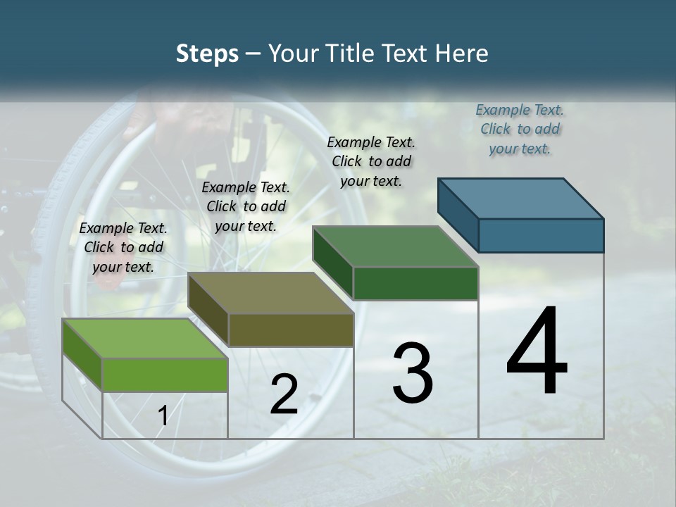 A Person In A Wheel Chair On A Path PowerPoint Template