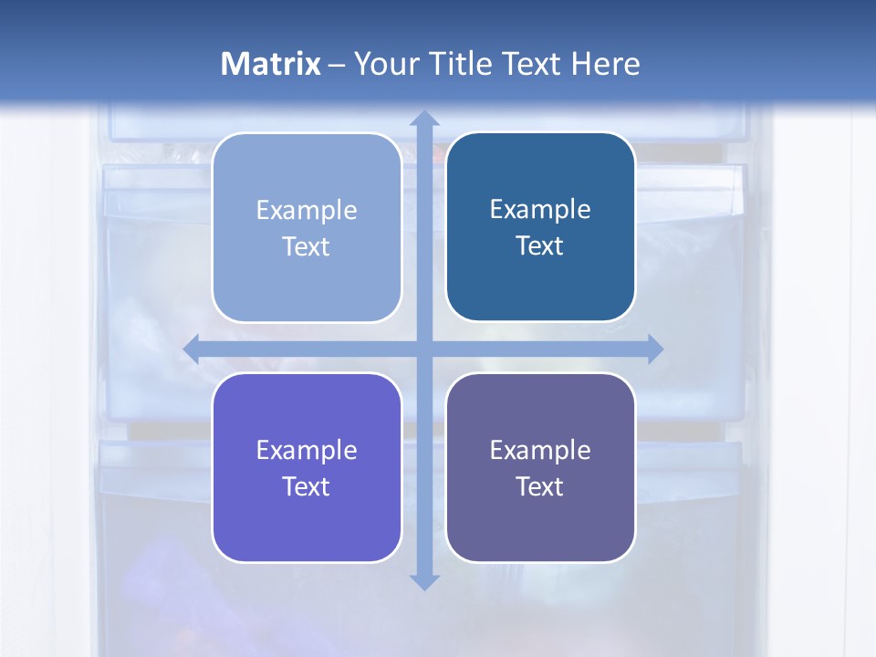 A Refrigerator With Three Bins Of Food Inside Of It PowerPoint Template