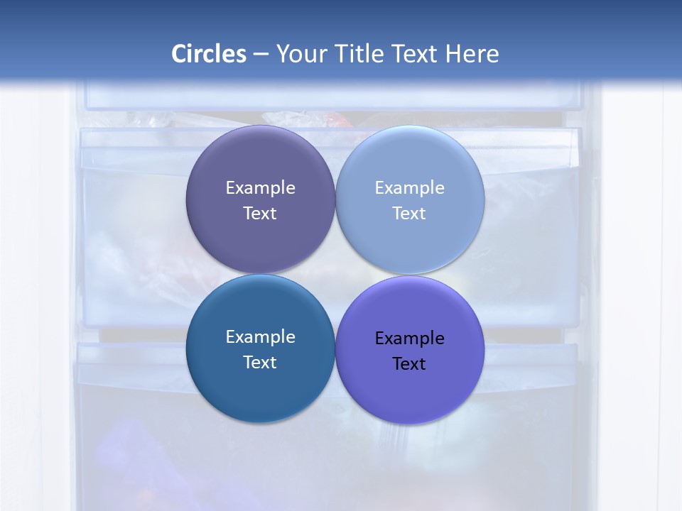 A Refrigerator With Three Bins Of Food Inside Of It PowerPoint Template