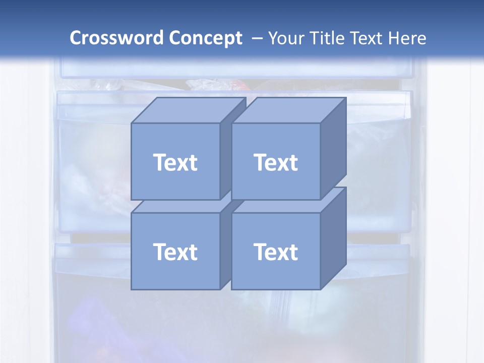 A Refrigerator With Three Bins Of Food Inside Of It PowerPoint Template