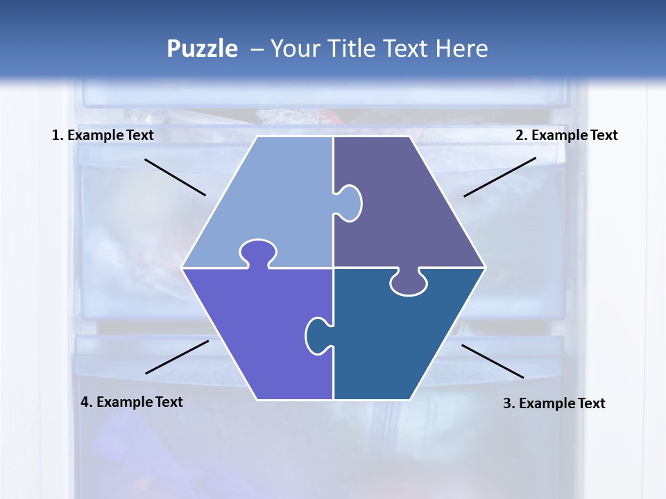 A Refrigerator With Three Bins Of Food Inside Of It PowerPoint Template