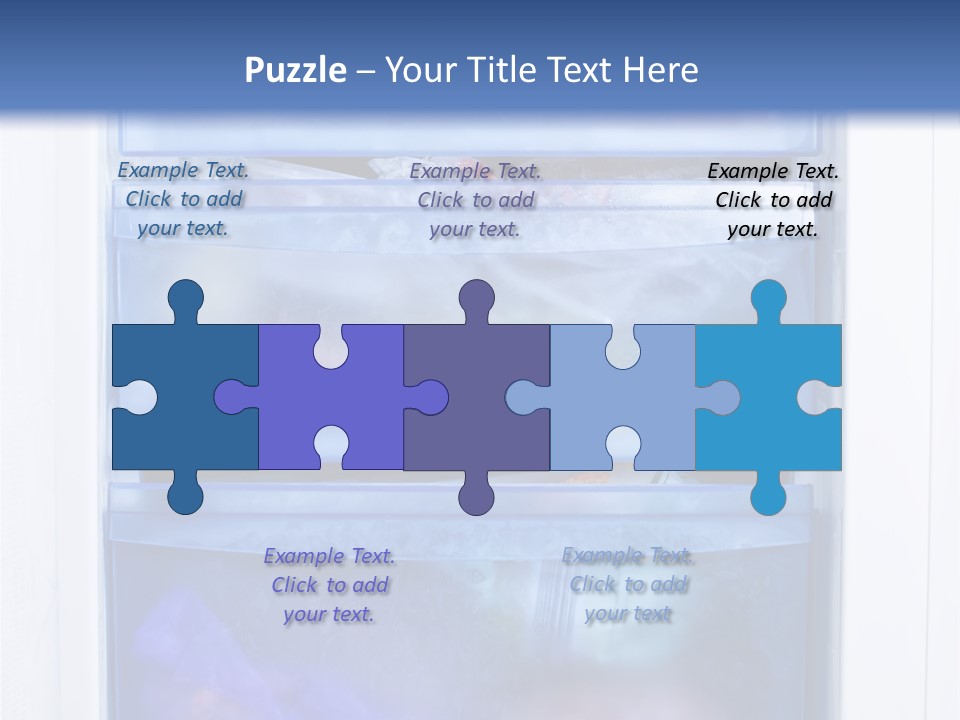 A Refrigerator With Three Bins Of Food Inside Of It PowerPoint Template