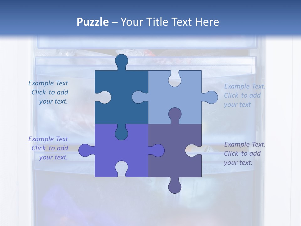 A Refrigerator With Three Bins Of Food Inside Of It PowerPoint Template