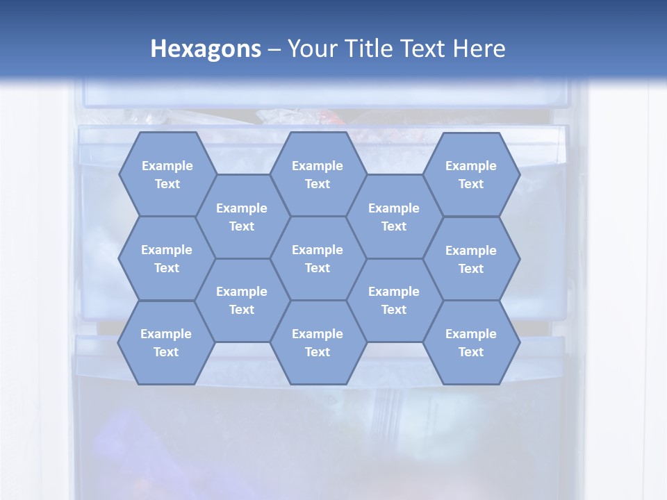 A Refrigerator With Three Bins Of Food Inside Of It PowerPoint Template