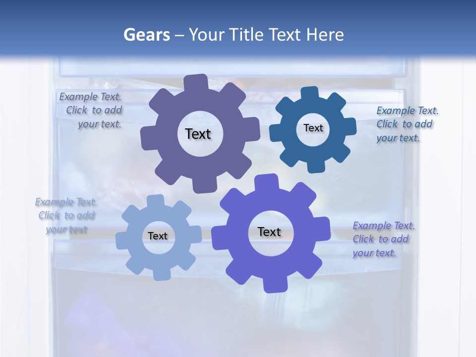 A Refrigerator With Three Bins Of Food Inside Of It PowerPoint Template