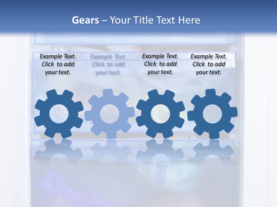 A Refrigerator With Three Bins Of Food Inside Of It PowerPoint Template