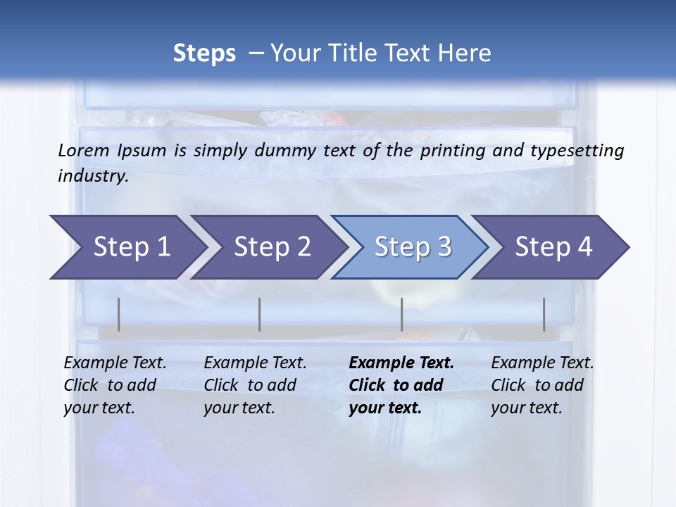 A Refrigerator With Three Bins Of Food Inside Of It PowerPoint Template