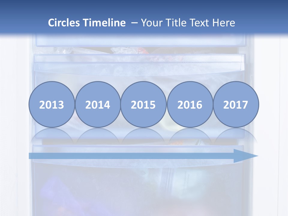 A Refrigerator With Three Bins Of Food Inside Of It PowerPoint Template
