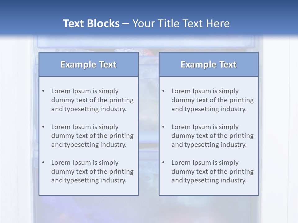 A Refrigerator With Three Bins Of Food Inside Of It PowerPoint Template