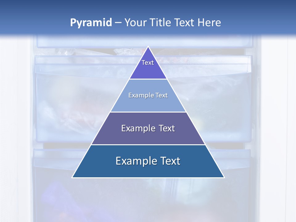 A Refrigerator With Three Bins Of Food Inside Of It PowerPoint Template