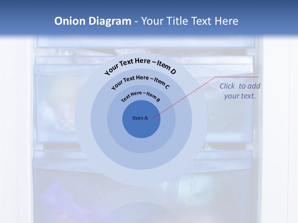 A Refrigerator With Three Bins Of Food Inside Of It PowerPoint Template