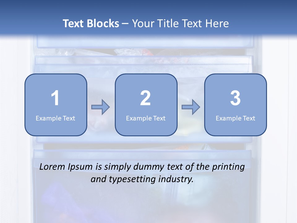 A Refrigerator With Three Bins Of Food Inside Of It PowerPoint Template
