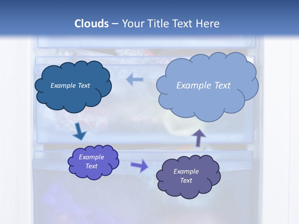 A Refrigerator With Three Bins Of Food Inside Of It PowerPoint Template