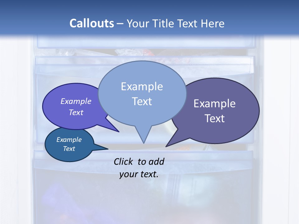 A Refrigerator With Three Bins Of Food Inside Of It PowerPoint Template
