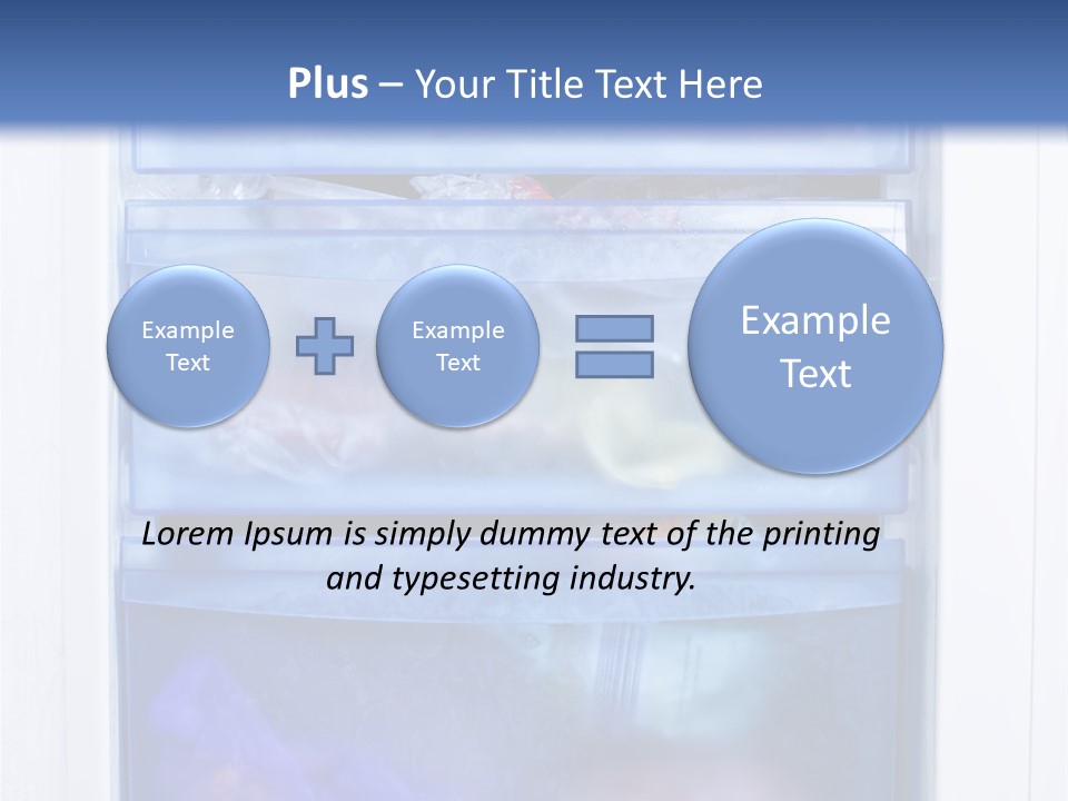 A Refrigerator With Three Bins Of Food Inside Of It PowerPoint Template
