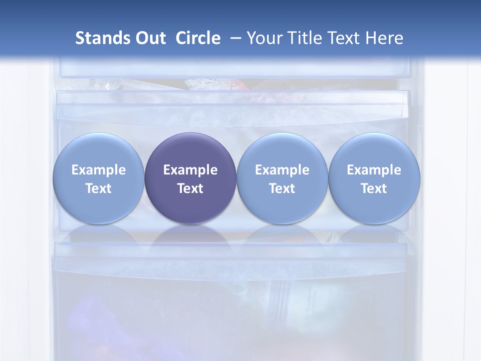 A Refrigerator With Three Bins Of Food Inside Of It PowerPoint Template