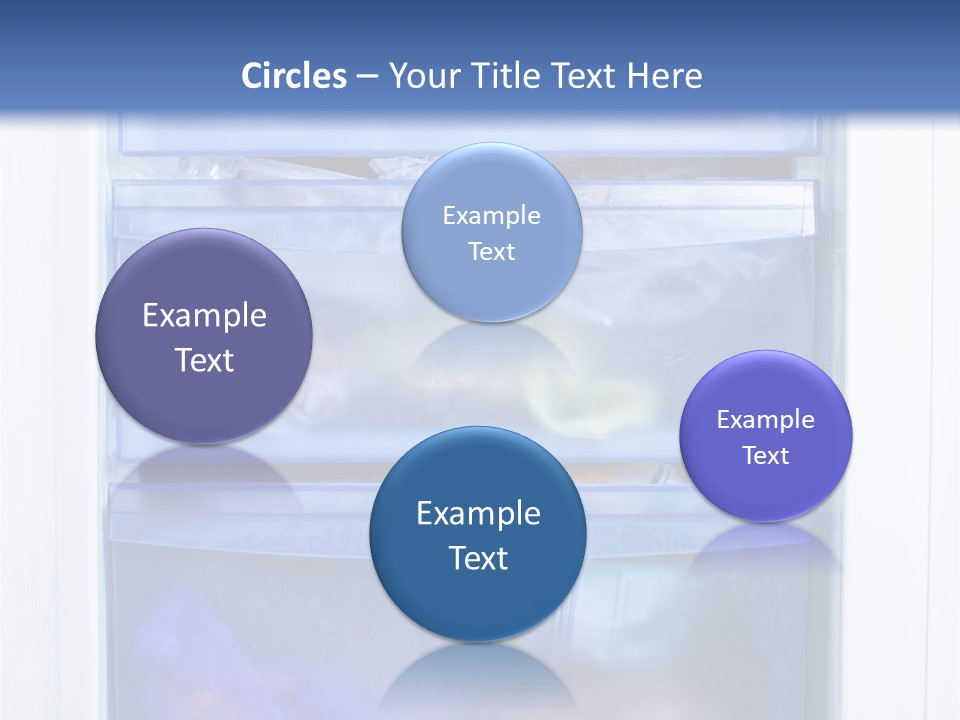 A Refrigerator With Three Bins Of Food Inside Of It PowerPoint Template