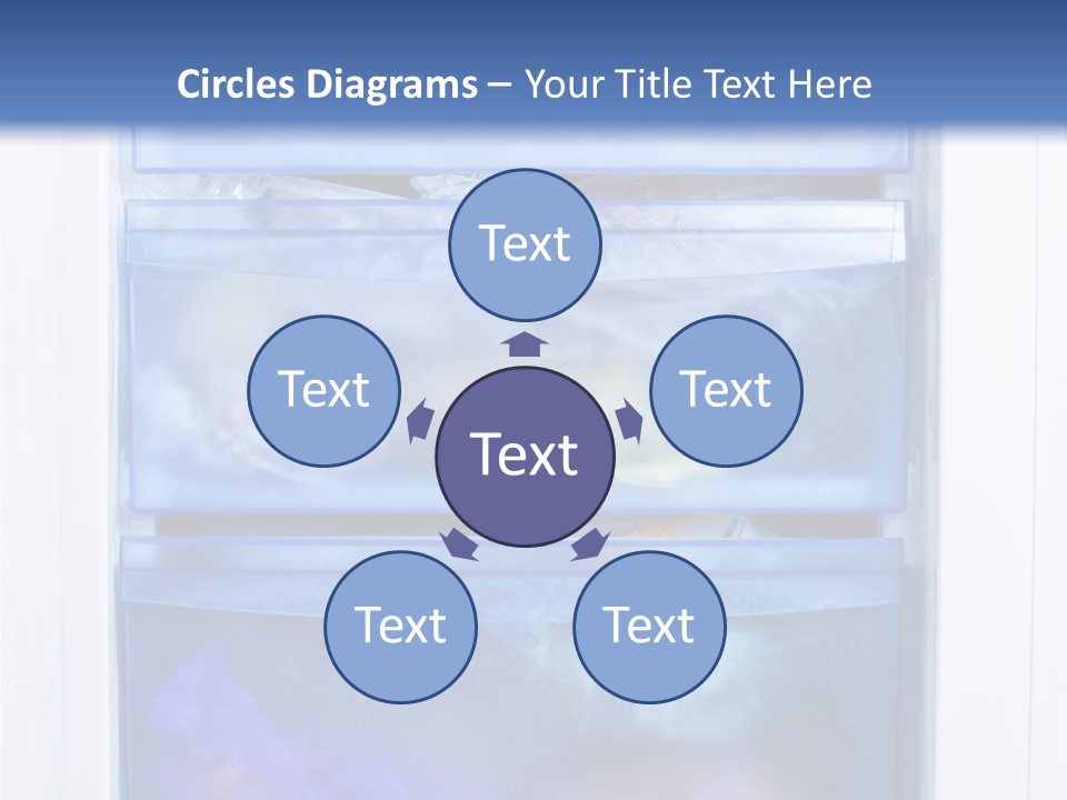 A Refrigerator With Three Bins Of Food Inside Of It PowerPoint Template