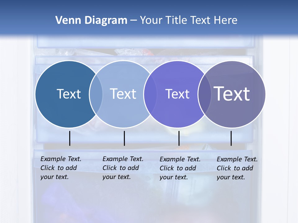 A Refrigerator With Three Bins Of Food Inside Of It PowerPoint Template