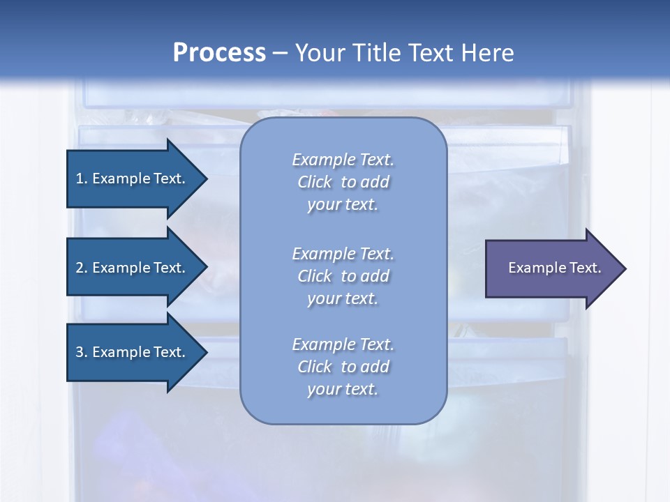 A Refrigerator With Three Bins Of Food Inside Of It PowerPoint Template