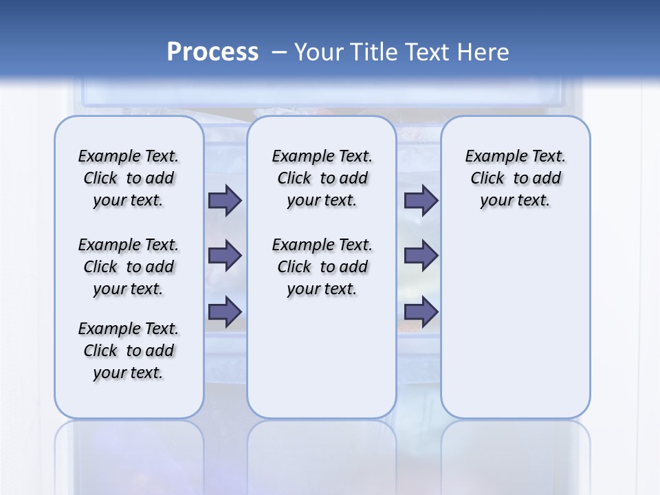 A Refrigerator With Three Bins Of Food Inside Of It PowerPoint Template