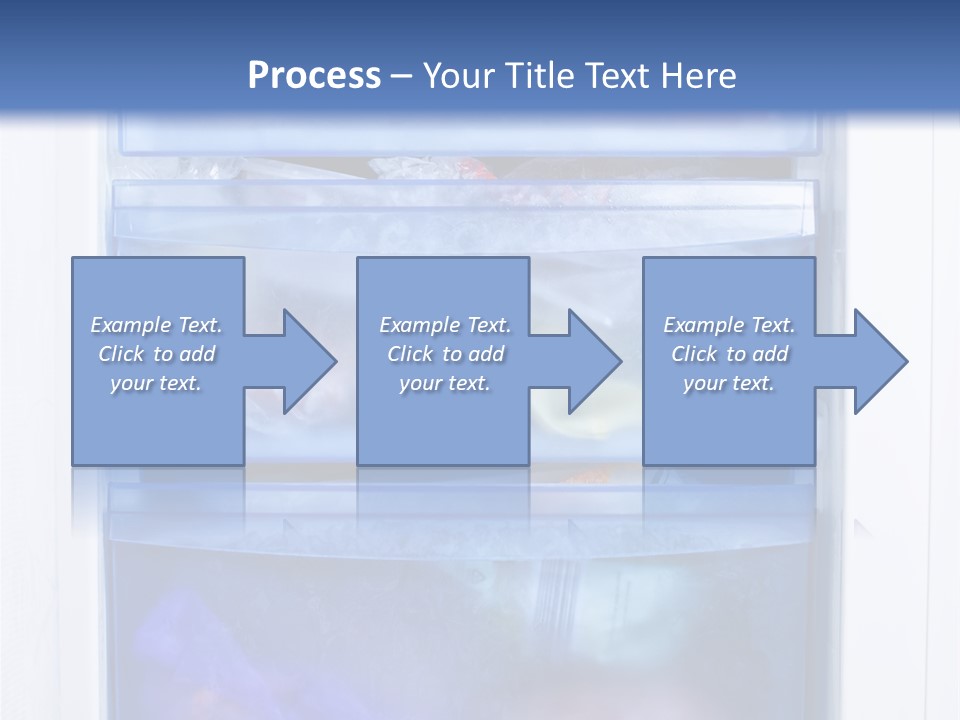 A Refrigerator With Three Bins Of Food Inside Of It PowerPoint Template