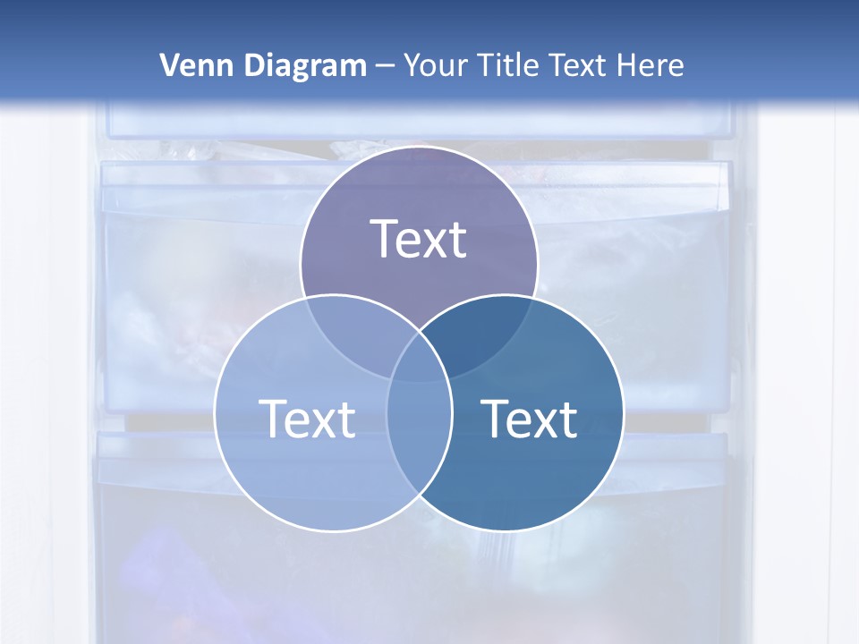 A Refrigerator With Three Bins Of Food Inside Of It PowerPoint Template