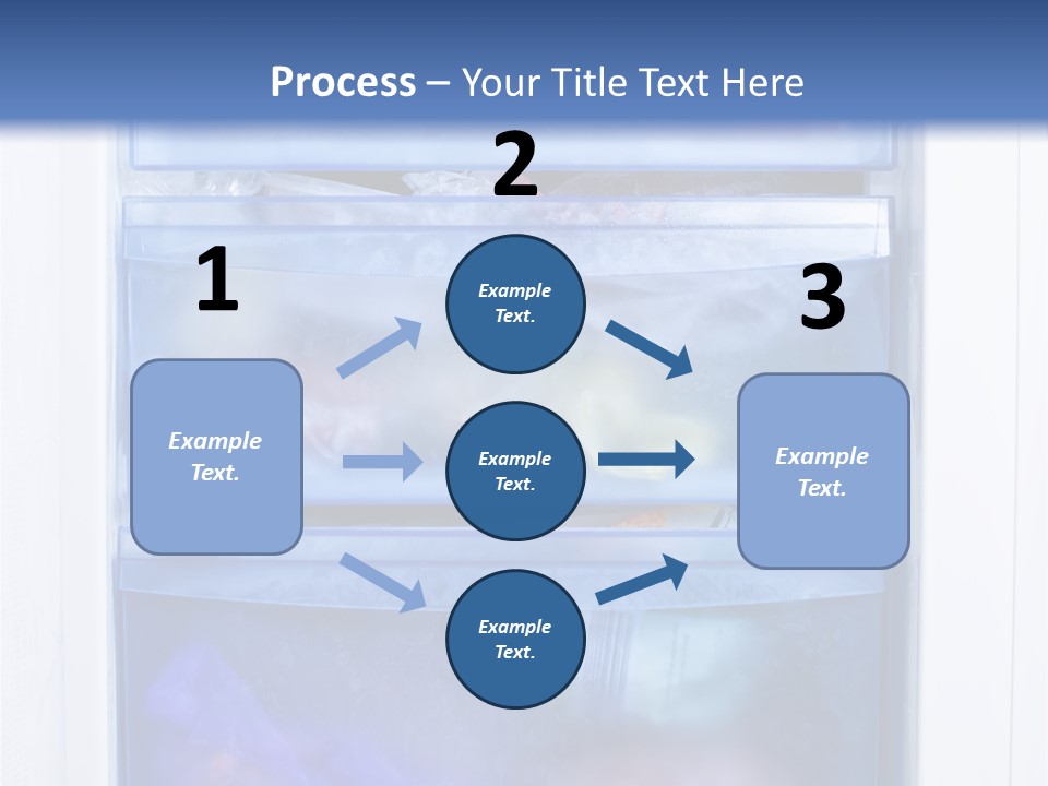 A Refrigerator With Three Bins Of Food Inside Of It PowerPoint Template