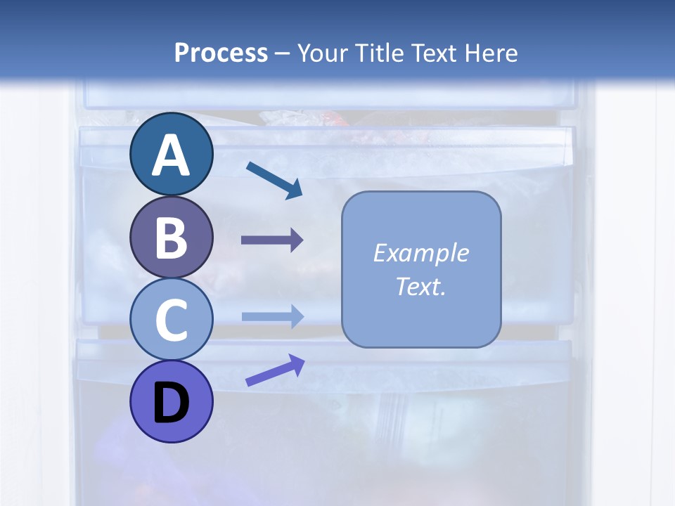 A Refrigerator With Three Bins Of Food Inside Of It PowerPoint Template