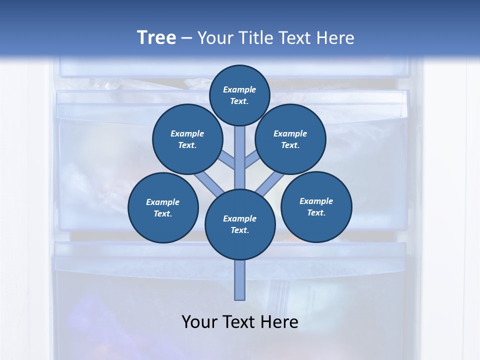 A Refrigerator With Three Bins Of Food Inside Of It PowerPoint Template