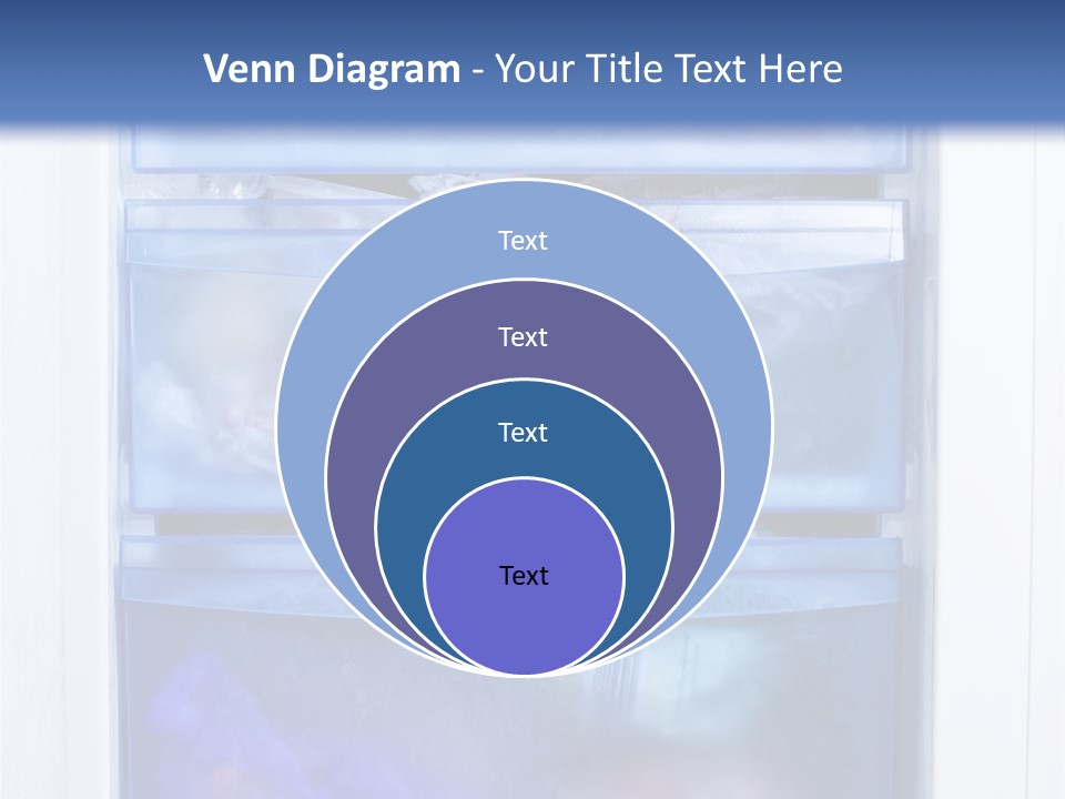 A Refrigerator With Three Bins Of Food Inside Of It PowerPoint Template