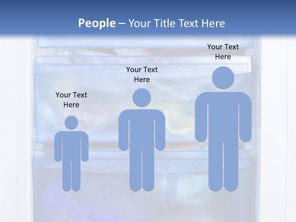 A Refrigerator With Three Bins Of Food Inside Of It PowerPoint Template