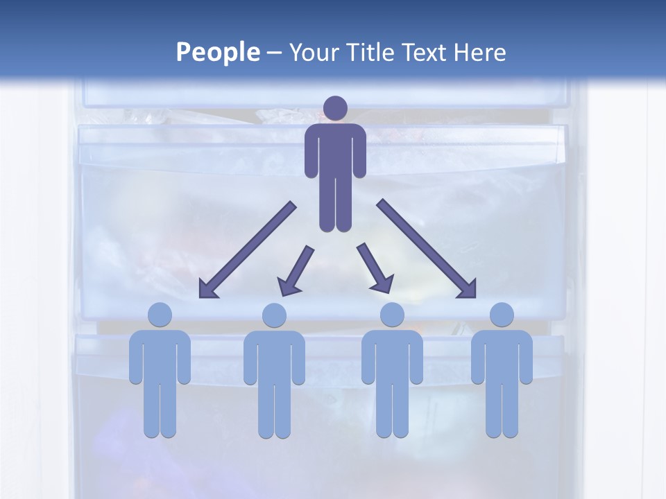 A Refrigerator With Three Bins Of Food Inside Of It PowerPoint Template