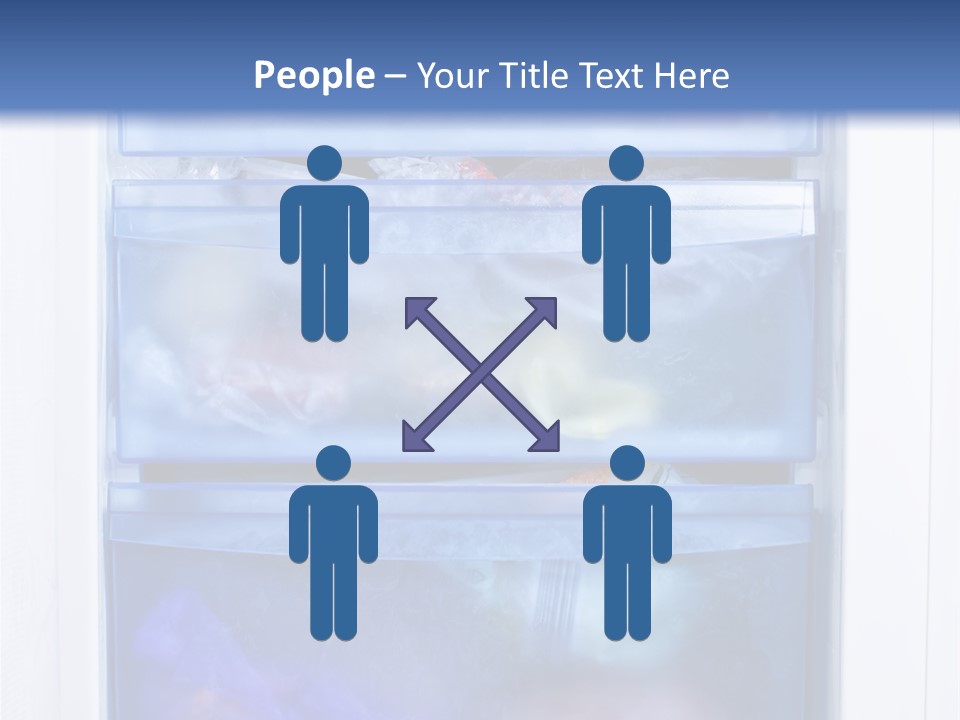 A Refrigerator With Three Bins Of Food Inside Of It PowerPoint Template