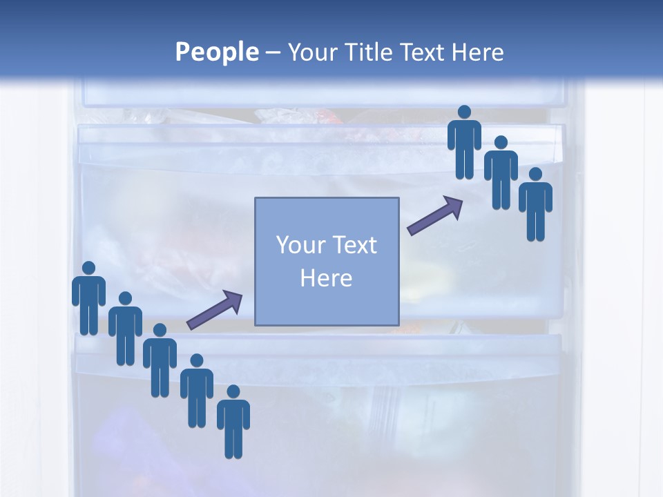 A Refrigerator With Three Bins Of Food Inside Of It PowerPoint Template