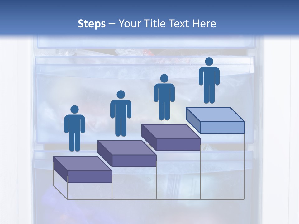 A Refrigerator With Three Bins Of Food Inside Of It PowerPoint Template