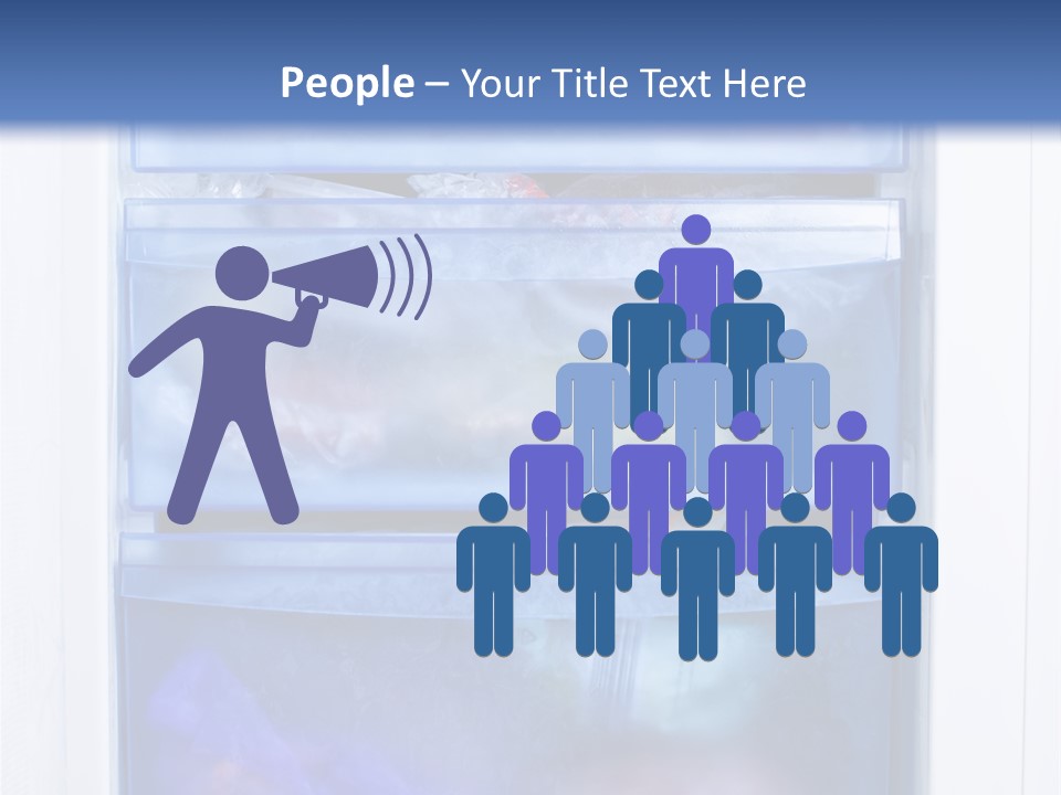 A Refrigerator With Three Bins Of Food Inside Of It PowerPoint Template