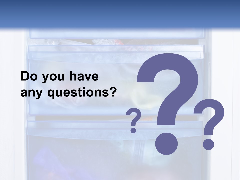 A Refrigerator With Three Bins Of Food Inside Of It PowerPoint Template