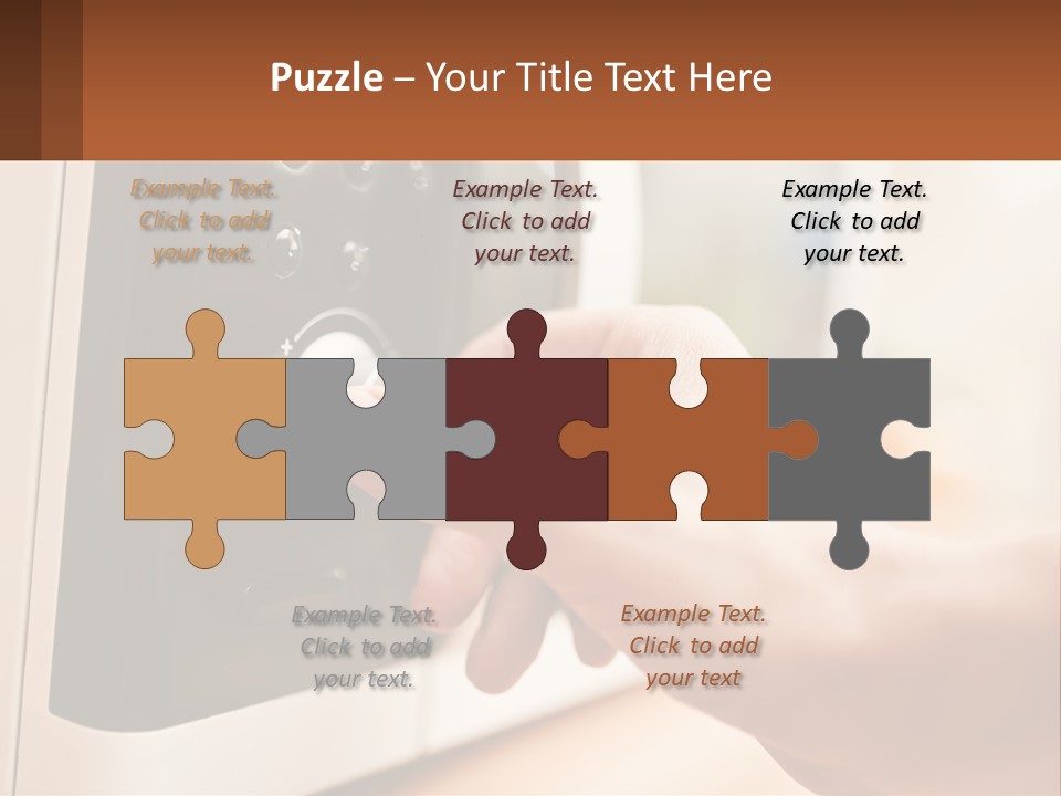 A Person Pressing A Button On A Microwave PowerPoint Template